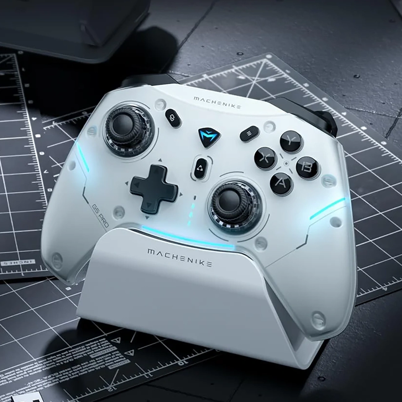 Machenike G5Pro Max-kontroller med ladestasjon, hvit