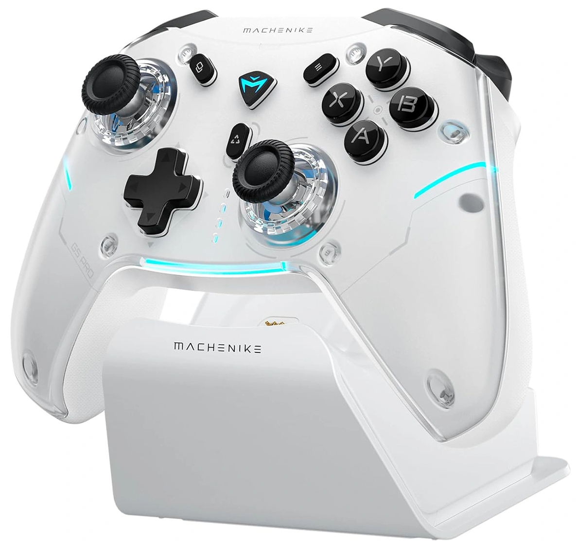 Machenike G5Pro Max-kontroller med ladestasjon, hvit