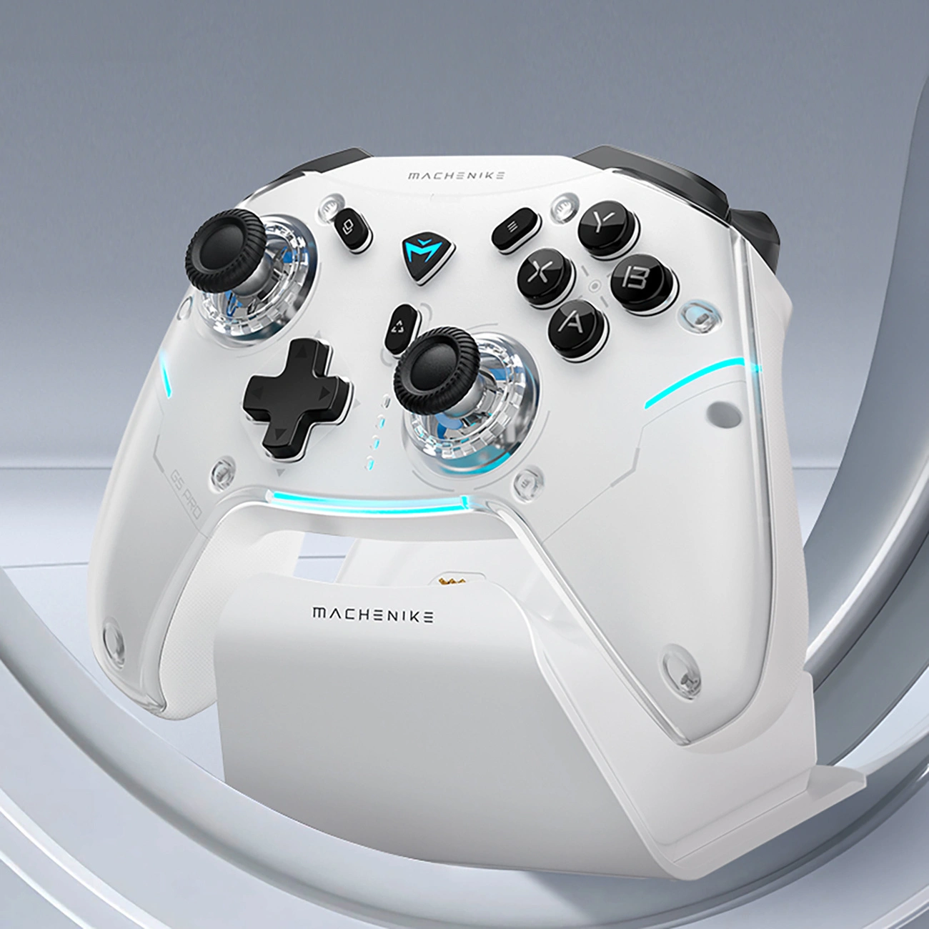 Machenike G5Pro Max-kontroller med ladestasjon, hvit