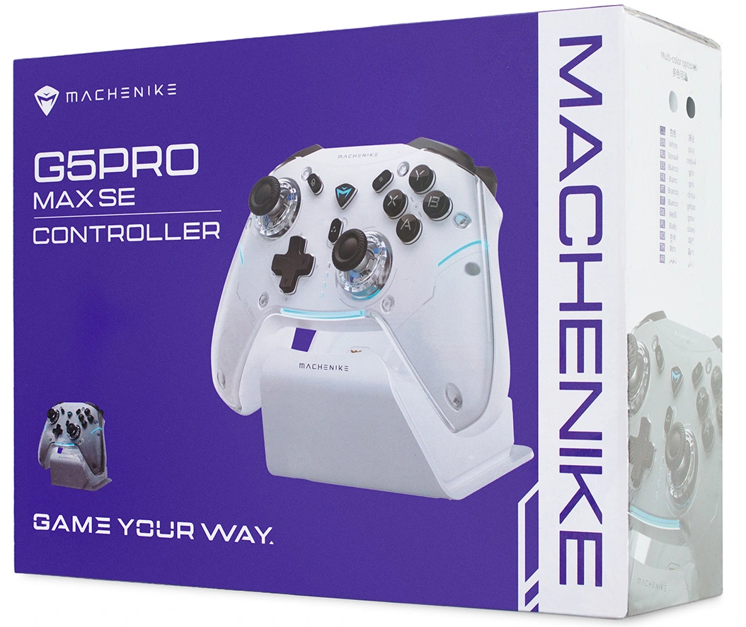 Machenike G5Pro Max-kontroller med ladestasjon, hvit