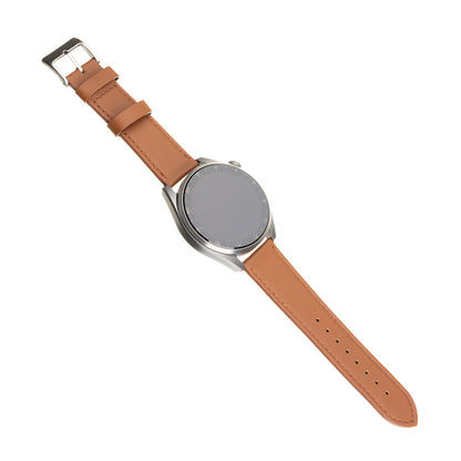 Fixed Leather-reim for Samsung Galaxy Watch / Huawei Watch Series, 20mm, Brun