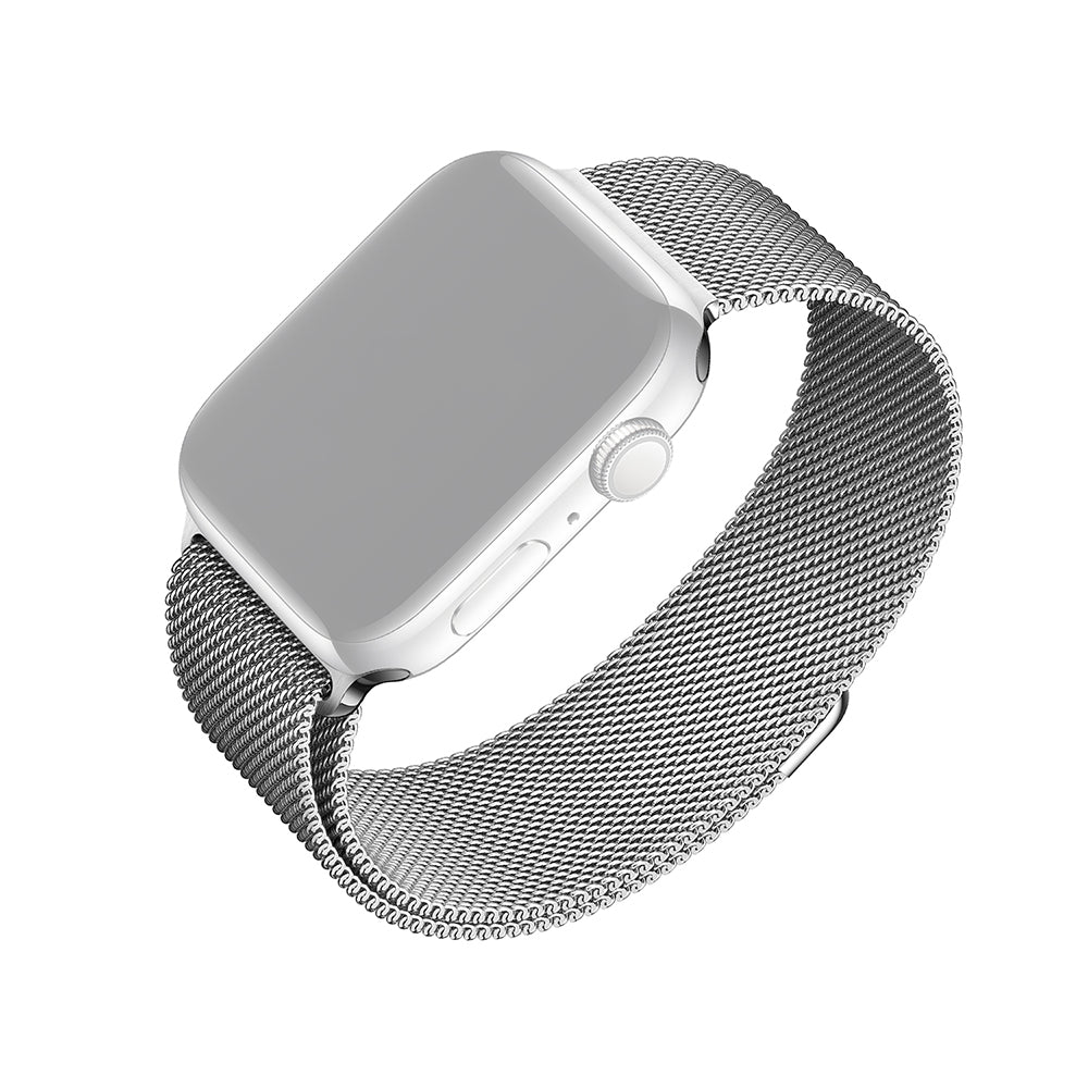 Fixed Mesh reim til Apple Watch 49mm / 46mm / 45mm / 44mm / 42mm serien, Sølvfarget