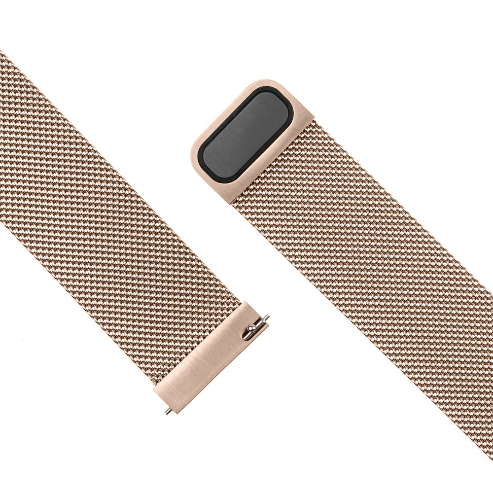 Fixed Mesh-rem for Huawei Watch / Garmin Watch Series, 18mm, Rosa Gull