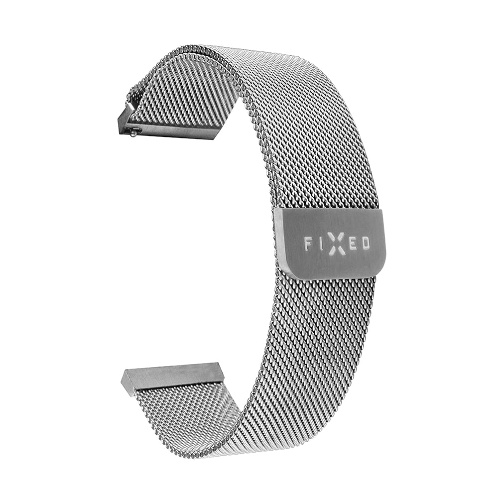 Fixed Mesh-reim for Samsung Galaxy Watch / Huawei Watch Series, 20mm, Sølvfarget