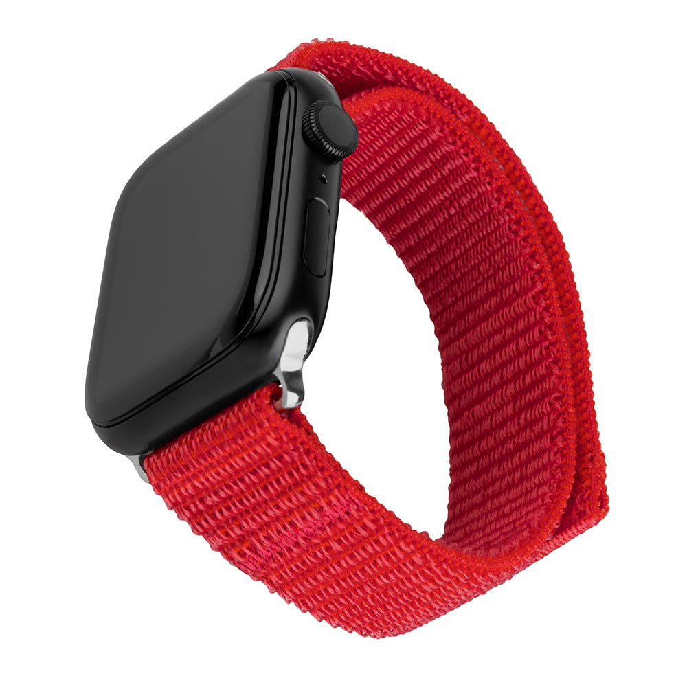 Fixed Nylon Sporty reim for Apple Watch 42mm / 41mm / 40mm / 38mm Series, Rød