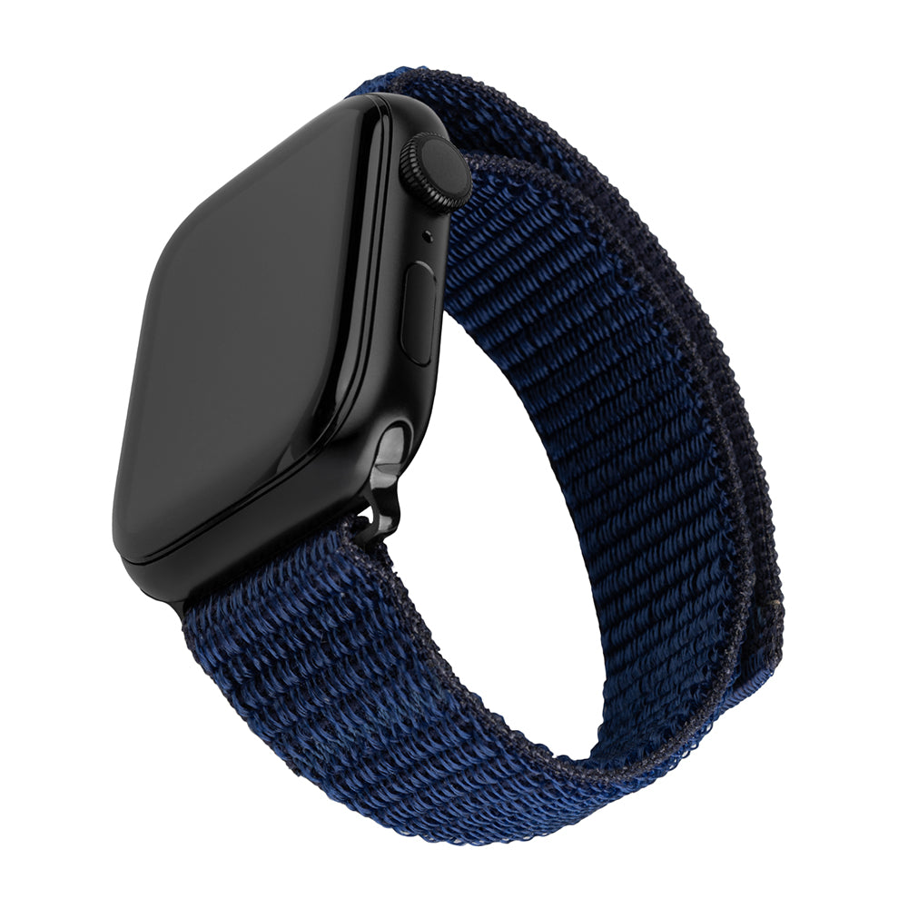 Fixed Nylon Sporty reim for Apple Watch 49mm / 46mm / 45mm / 44mm / 42mm Series, Mørkeblå