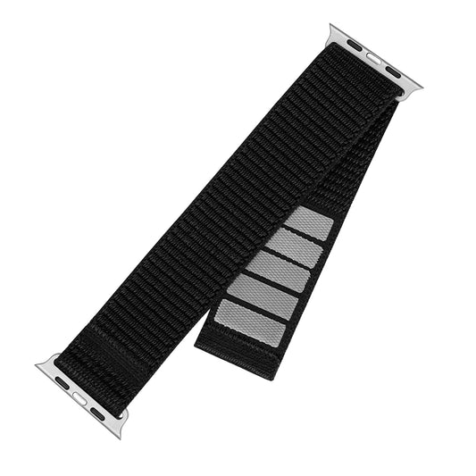 Fixed Nylon Sporty reim for Apple Watch 49mm / 46mm / 45mm / 44mm / 42mm Series, Svart
