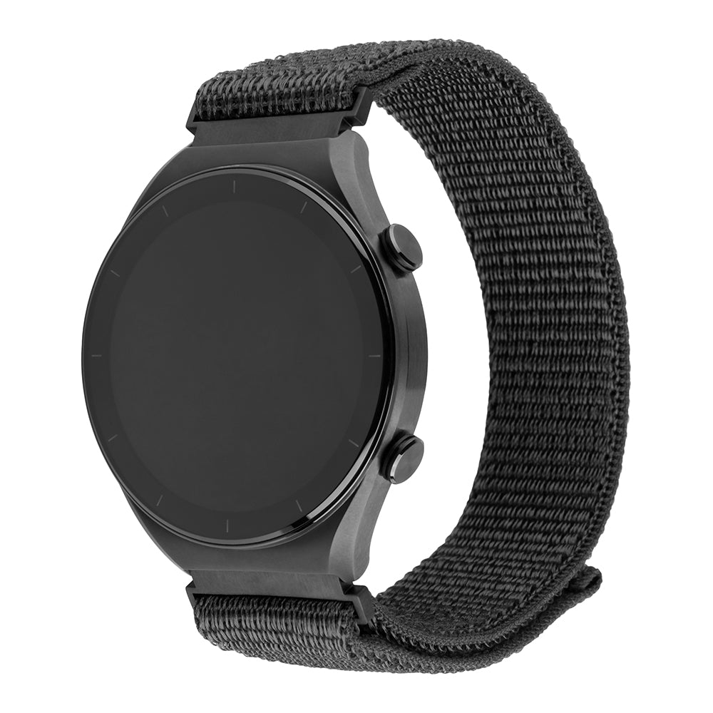 Fixed Nylon Sporty reim for Huawei Watch / Xiaomi Watch Series, 22mm, Mørkegrå