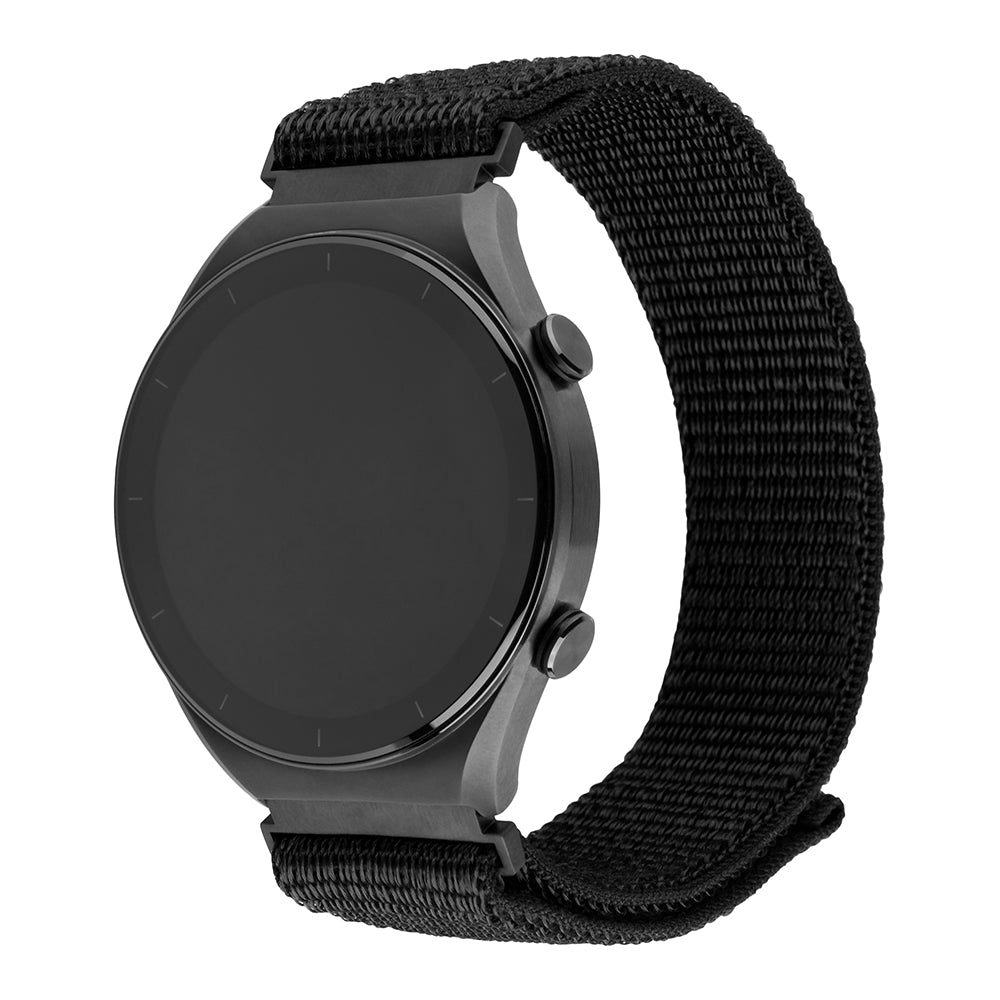 Fixed Nylon Sporty reim for Huawei Watch / Xiaomi Watch Series, 22mm, Svart