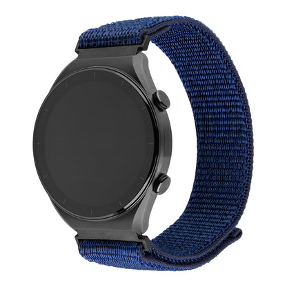 Fixed Nylon Sporty-reim for Samsung Galaxy Watch / Huawei Watch Series, 20mm, Mørkeblå
