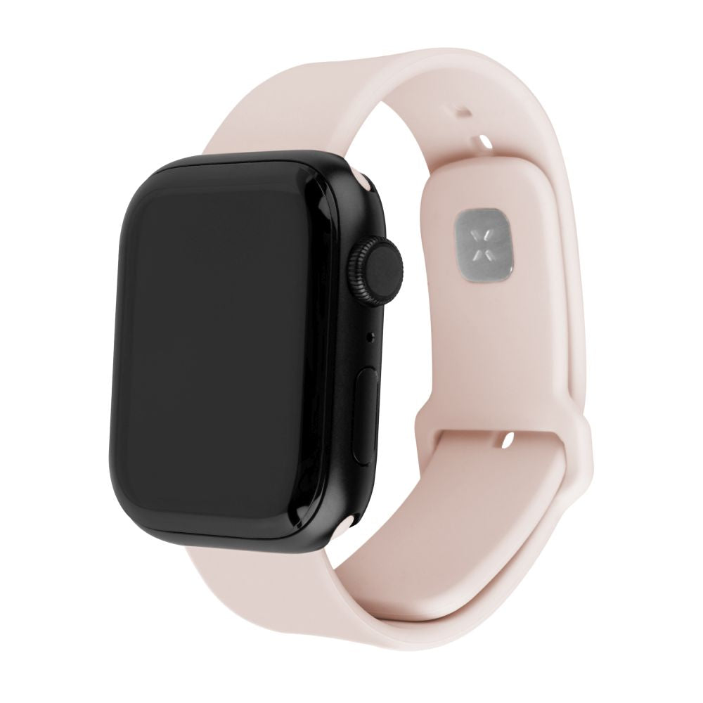 Fixed Silicone Sporty reim for Apple Watch 42mm / 41mm / 40mm / 38mm Series, Rosa