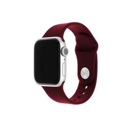Fixed Silicone Sporty reim for Apple Watch 49mm / 46mm / 45mm / 44mm / 42mm Series, Kirsebærrød