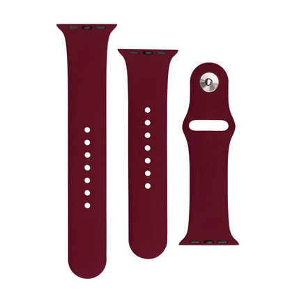 Fixed Silicone Sporty reim for Apple Watch 49mm / 46mm / 45mm / 44mm / 42mm Series, Kirsebærrød