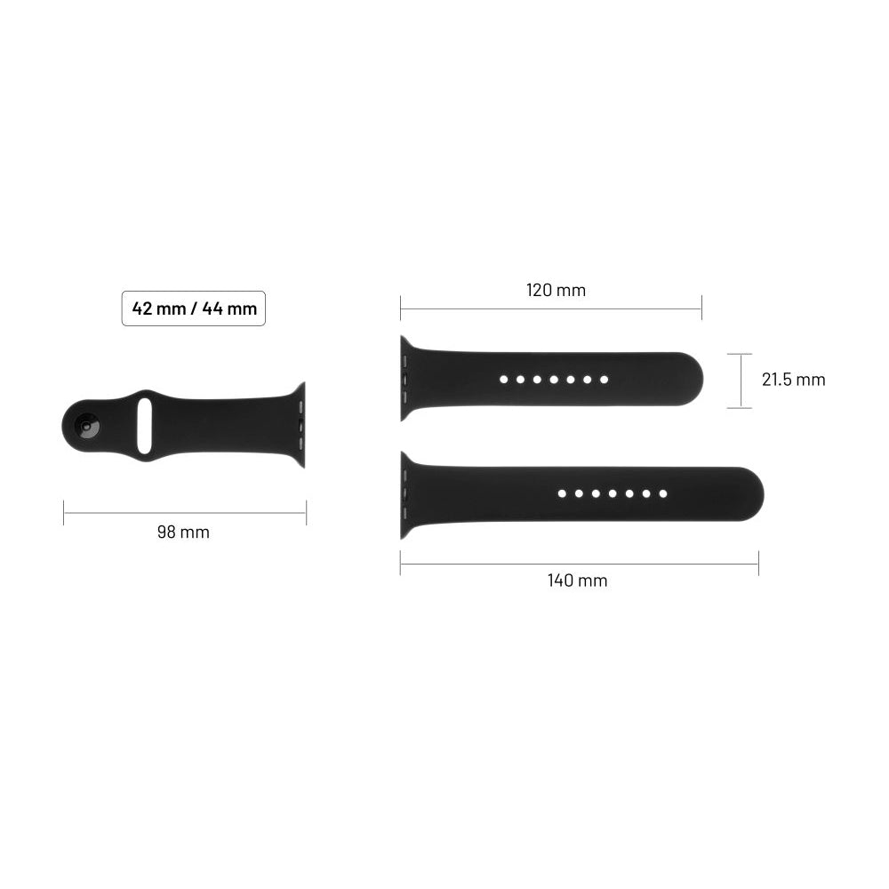 Fixed Silicone Sporty reim for Apple Watch 49mm / 46mm / 45mm / 44mm / 42mm Series, Kirsebærrød