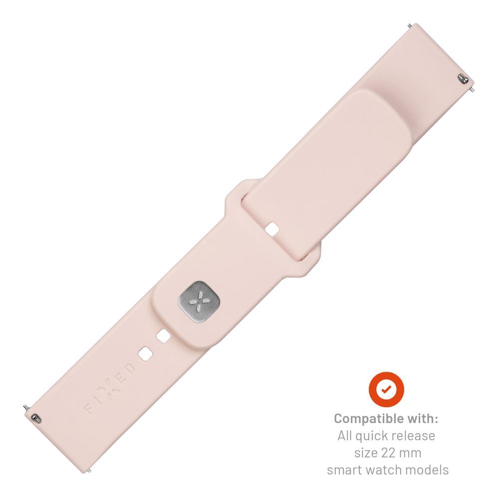 Fixed Silicone Sporty reim for Huawei Watch / Xiaomi Watch Series, 22mm, Rosa