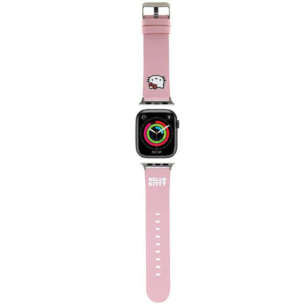 Hello Kitty Leather Kitty Head reim for Apple Watch 42mm / 41mm / 40mm / 38mm Series, Rosa