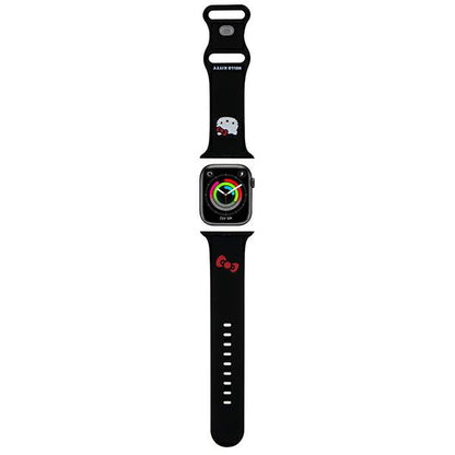 Hello Kitty silikonrem Kitty Head for Apple Watch 49mm / 46mm / 45mm / 44mm / 42mm Series, Svart