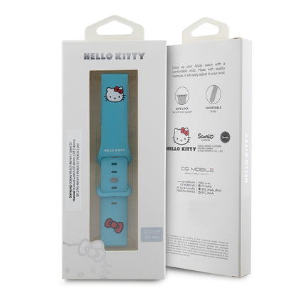 Hello Kitty silikonrem Kitty Head for Samsung Galaxy Watch / Huawei Watch 46mm / 45mm / 41mm serien, Blå