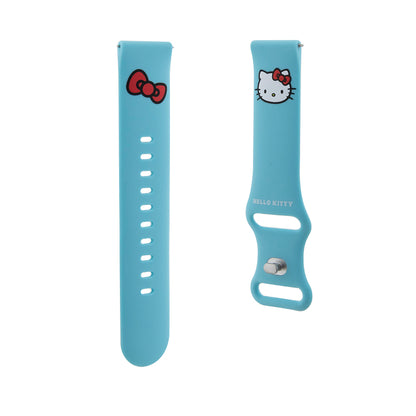 Hello Kitty silikonrem Kitty Head for Samsung Galaxy Watch / Huawei Watch Series, Blå