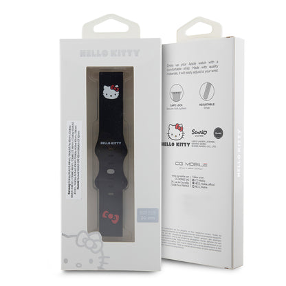 Hello Kitty silikonrem Kitty Head for Samsung Galaxy Watch / Huawei Watch Series, Svart
