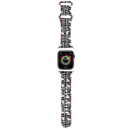 Hello Kitty silikonrem med Kitty-hoder & striper for Apple Watch 42mm / 41mm / 40mm / 38mm-serien, Svart