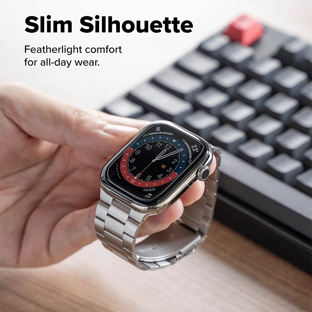 Ringke Metal One Air reim for Apple Watch 49mm / 46mm / 45mm / 44mm Series, Sølv