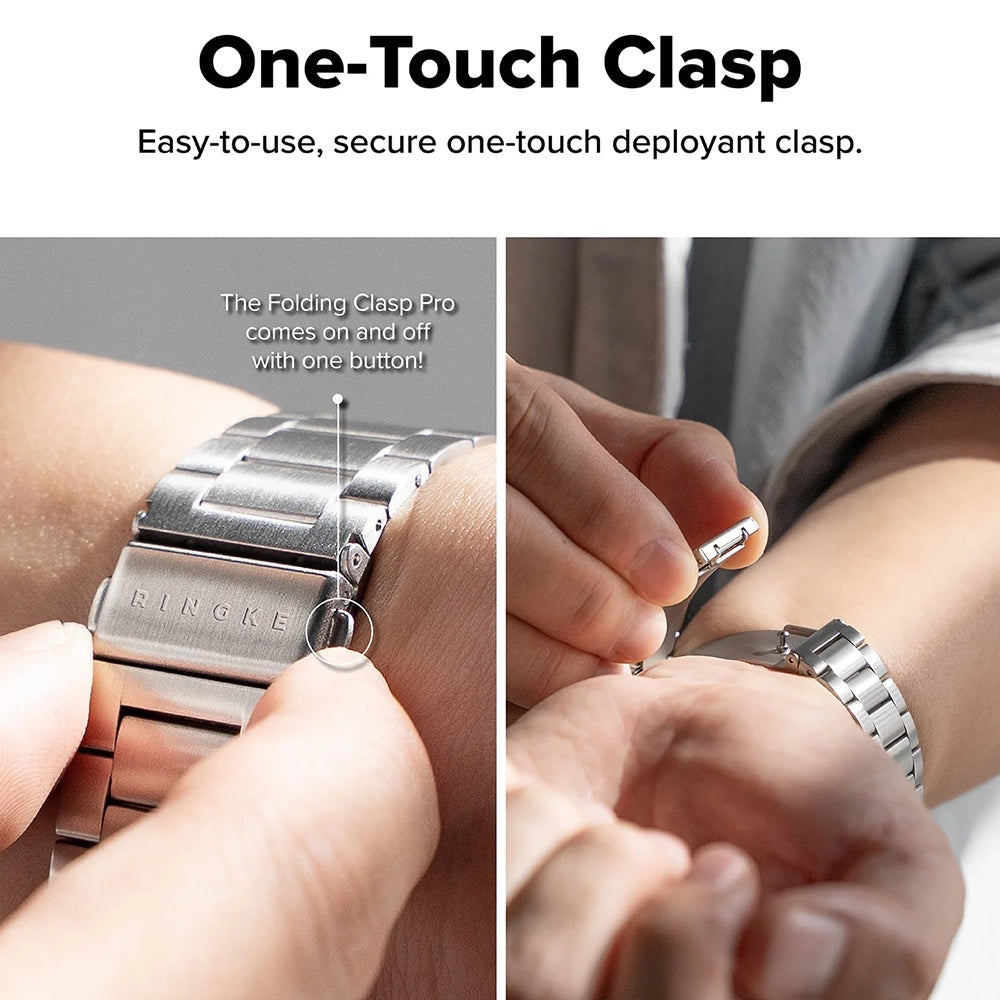 Ringke Metal One Air reim for Samsung Galaxy Watch8 / Watch8 Classic Series, Sølv