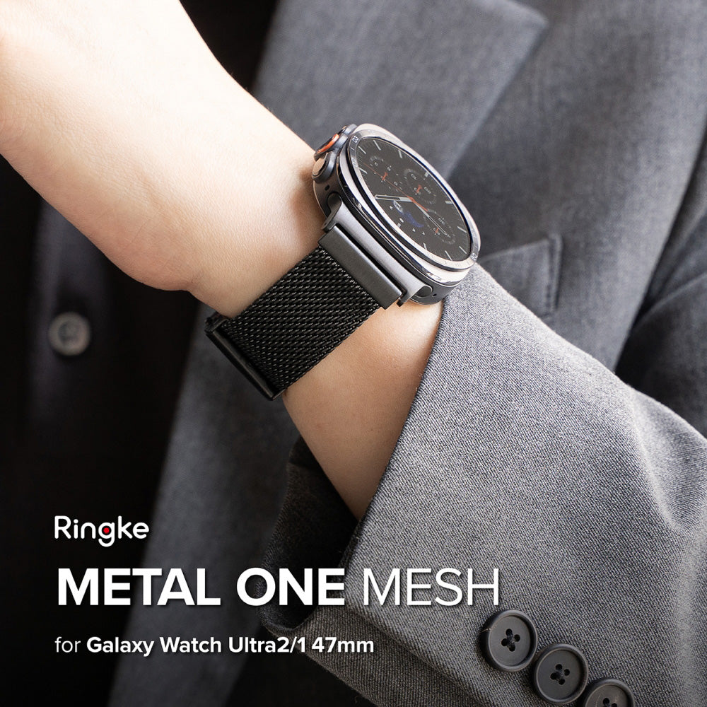 Ringke Metal One Mesh-rem for Samsung Galaxy Watch Ultra2, svart