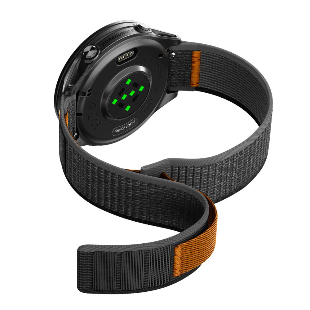 Spigen Athlex Air 2 rem for Garmin Watch Venu / Forerunner Series, 22mm, svart oransje AMP11425
