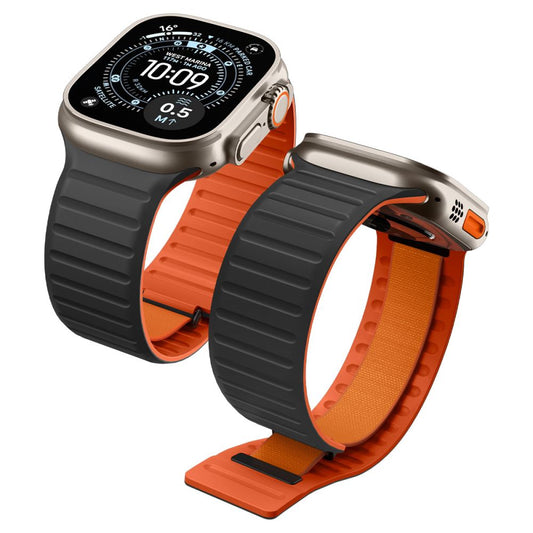 Spigen Athlex Air M rem for Apple Watch 49mm / 46mm / 45mm / 44mm-serien, svart oransje AMP11534