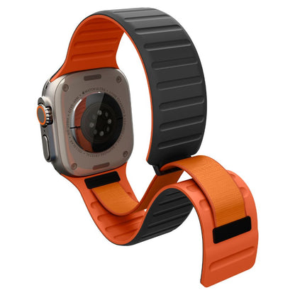 Spigen Athlex Air M rem for Apple Watch 49mm / 46mm / 45mm / 44mm-serien, svart oransje AMP11534