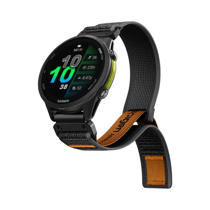 Spigen Athlex Air rem for Garmin Watch Fenix / Forerunner / Approach Series, 22mm, svart oransje AMP11426