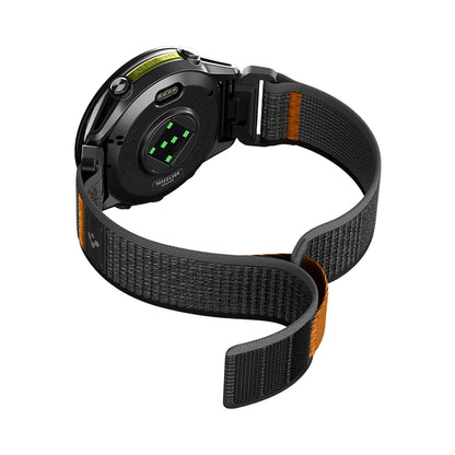 Spigen Athlex Air rem for Garmin Watch Fenix / Forerunner / Approach Series, 22mm, svart oransje AMP11426