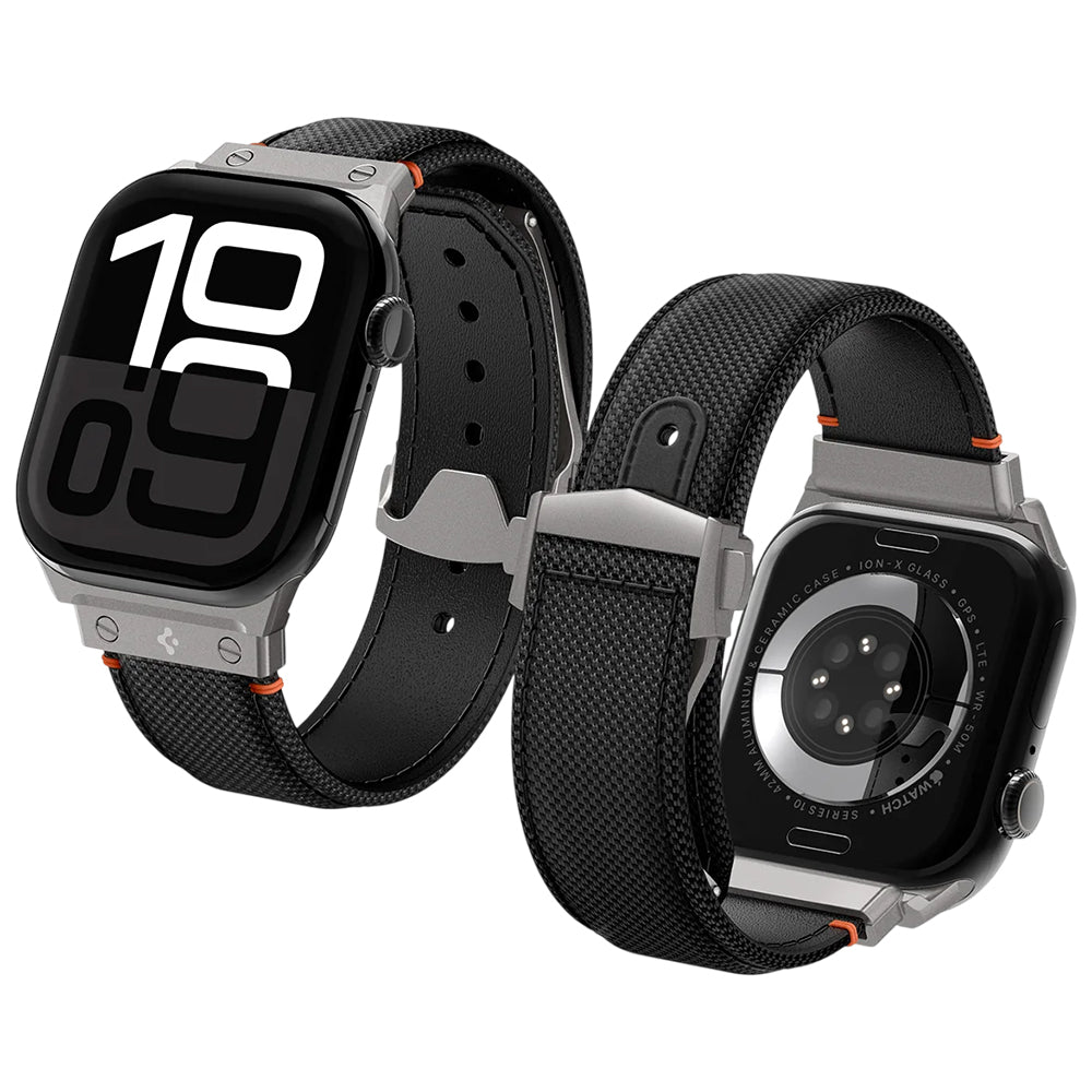 Spigen Classic Fit rem for Apple Watch 49mm / 46mm / 45mm / 44mm / 42mm-serien, svart AMP09304