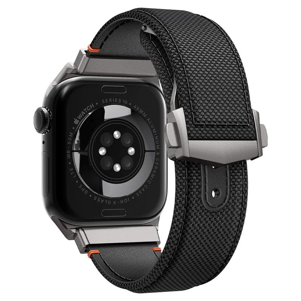 Spigen Classic Fit rem for Apple Watch 49mm / 46mm / 45mm / 44mm / 42mm-serien, svart AMP09304