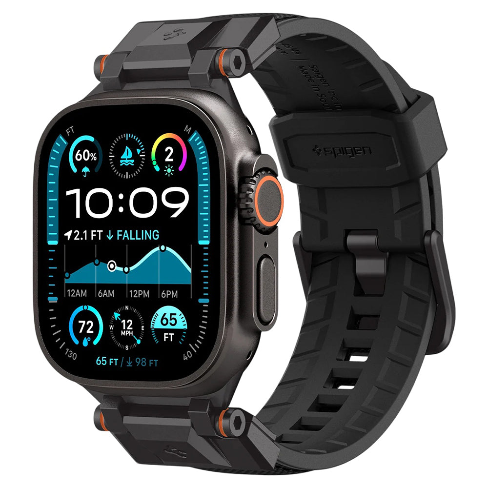 Spigen DuraPro Armor rem for Apple Watch 49mm / 46mm / 45mm / 44mm / 42mm-serien, svart AMP06065