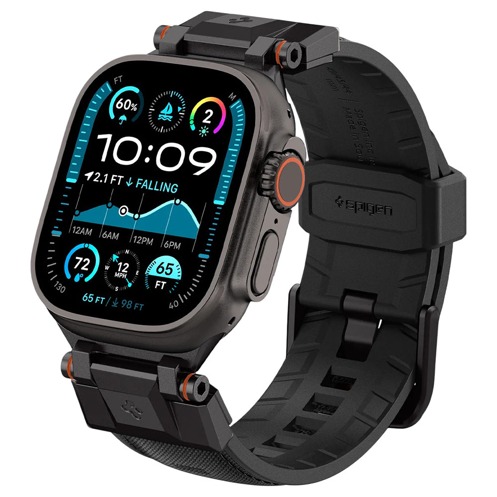 Spigen DuraPro Armor rem for Apple Watch 49mm / 46mm / 45mm / 44mm / 42mm-serien, svart AMP06065