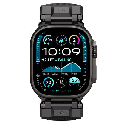 Spigen DuraPro Armor rem for Apple Watch 49mm / 46mm / 45mm / 44mm / 42mm-serien, svart AMP06065
