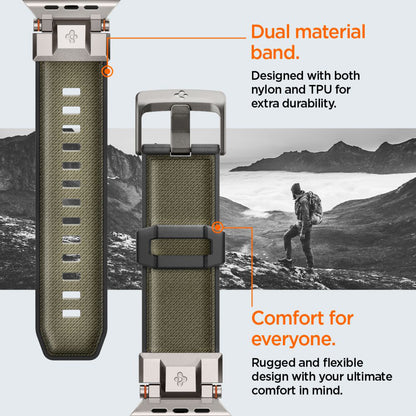 Spigen DuraPro Armor reim for Apple Watch 49mm / 46mm / 45mm / 44mm / 42mm Series, Grønn