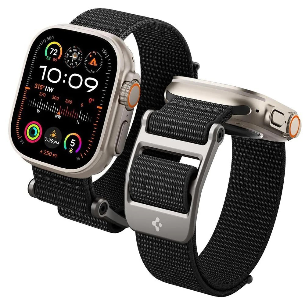 Spigen DuraPro Flex rem for Apple Watch 49mm / 46mm / 45mm / 44mm-serien, svart AMP02465