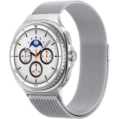 Spigen Metal Fit-rem for Samsung Galaxy Watch9 / Watch8 / Watch8 Classic Series, Sølv AMP10121