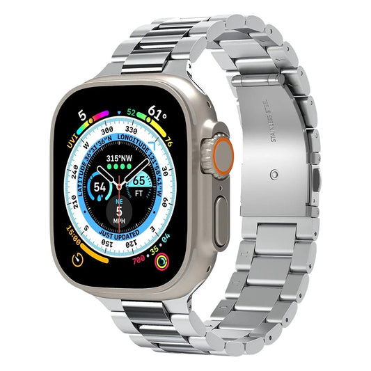 Spigen Modern Fit 316L rem for Apple Watch 49mm / 46mm / 45mm / 44mm / 42mm-serien, sølv AMP06356