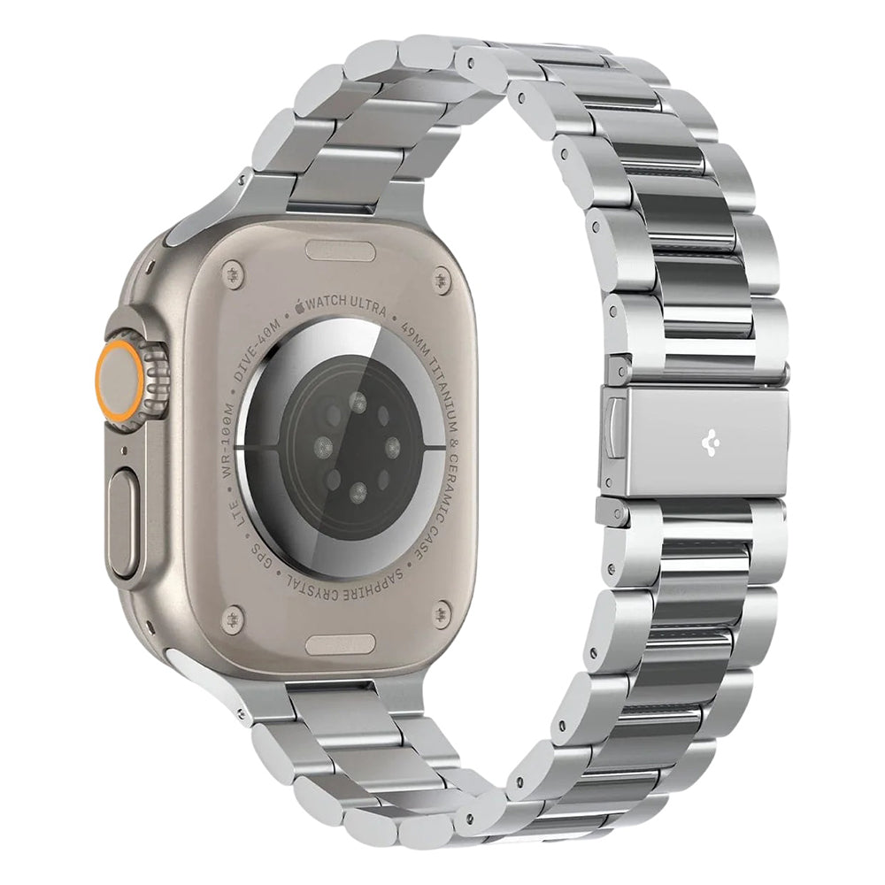Spigen Modern Fit 316L rem for Apple Watch 49mm / 46mm / 45mm / 44mm / 42mm-serien, sølv AMP06356