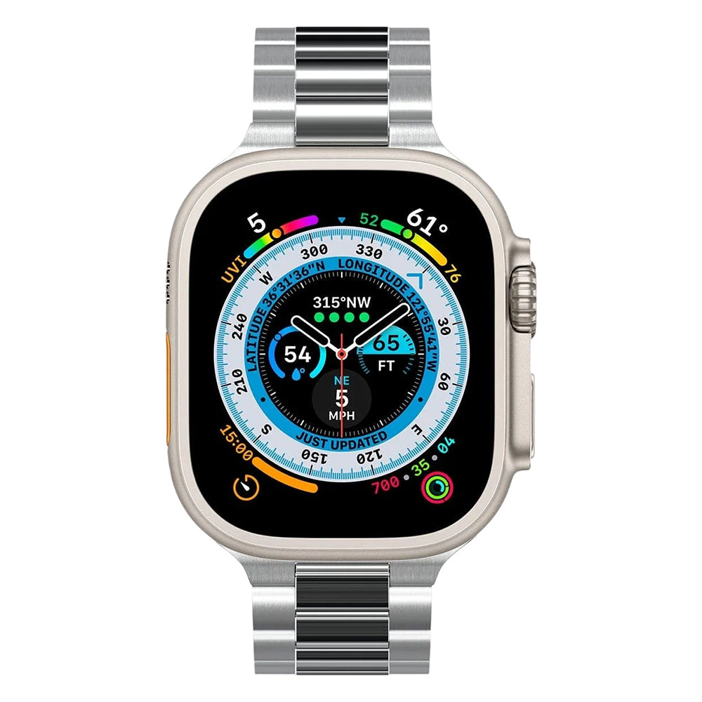 Spigen Modern Fit 316L rem for Apple Watch 49mm / 46mm / 45mm / 44mm / 42mm-serien, sølv AMP06356