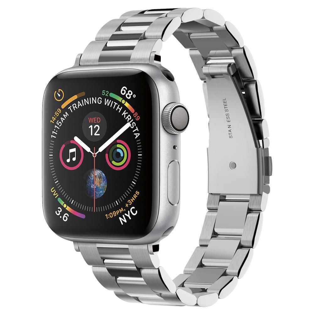 Spigen Modern Fit reim til Apple Watch 42mm / 41mm / 40mm / 38mm Series, Sølv