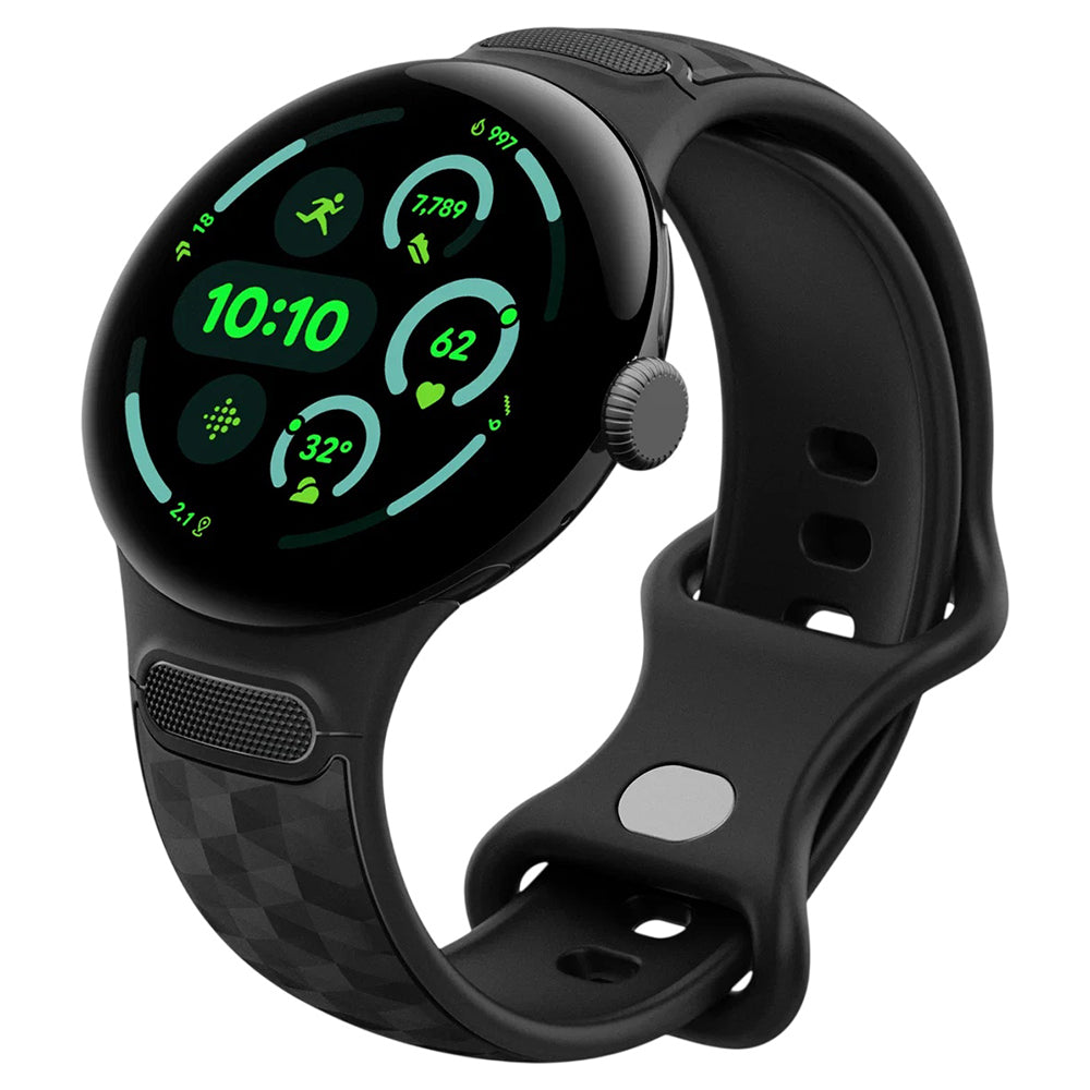 Spigen Parallax rem for Google Pixel Watch 45mm-serien, matt svart AMP10192