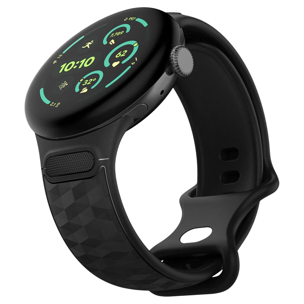 Spigen Parallax rem for Google Pixel Watch 45mm-serien, matt svart AMP10192