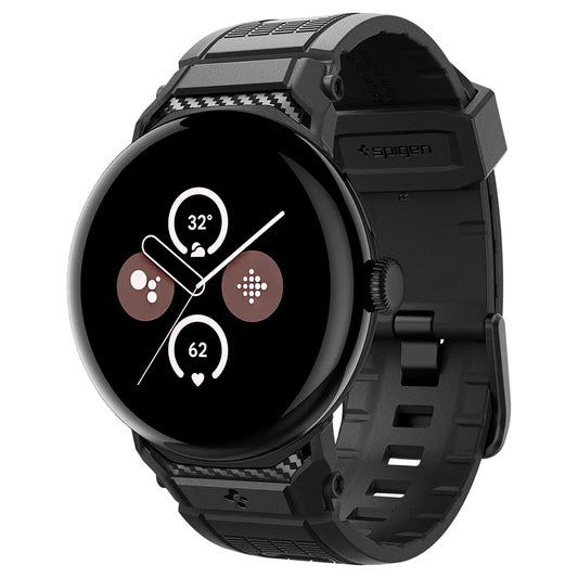 Spigen Rugged rem for Google Pixel Watch 45mm-serien, svart AMP07600