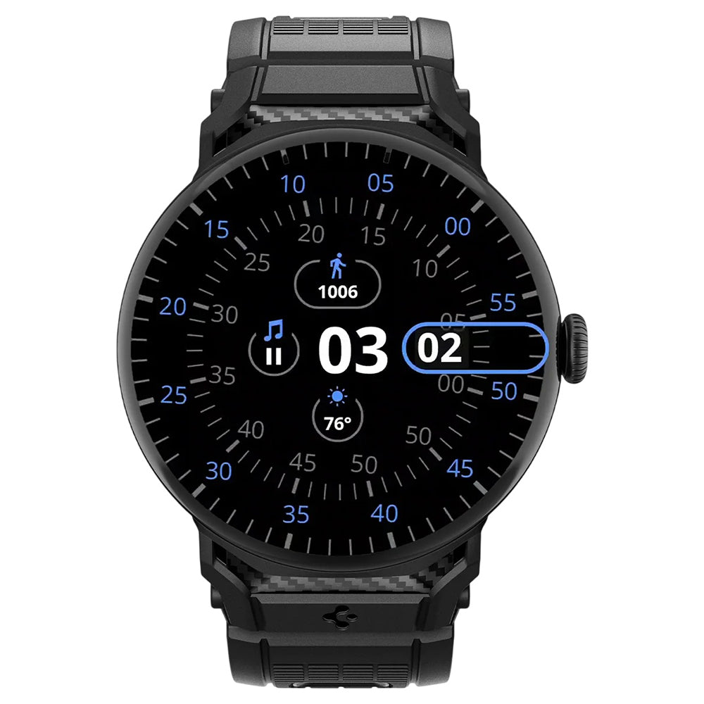 Spigen Rugged rem for Google Pixel Watch 45mm-serien, svart AMP07600