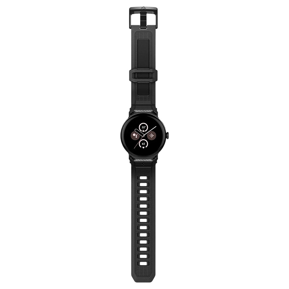 Spigen Rugged rem for Google Pixel Watch 45mm-serien, svart AMP07600